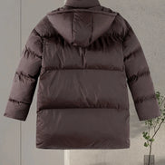 Damen Winterjacke mit abnehmbarer Kapuze und Stehkragen – Norvella