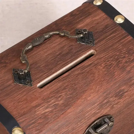 RetroVault Mini Chest – Holz-Aufbewahrungsbox mit Schloss