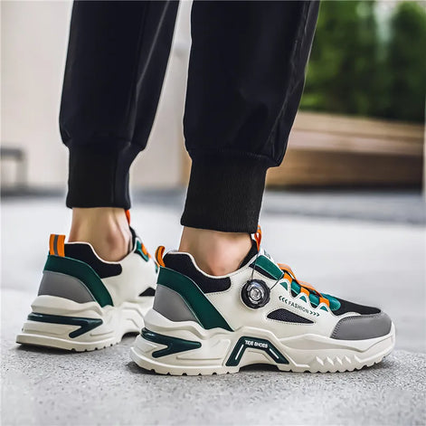 Rovento Herren Sneakers mit Drehverschluss und Mesh