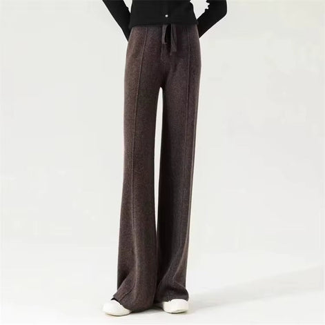 Veloria Wollhose – Hoch taillierte Strickhose