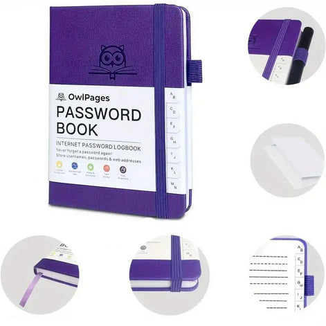 Securelia Passwortbuch mit alphabetischen Registern und Hardcover
