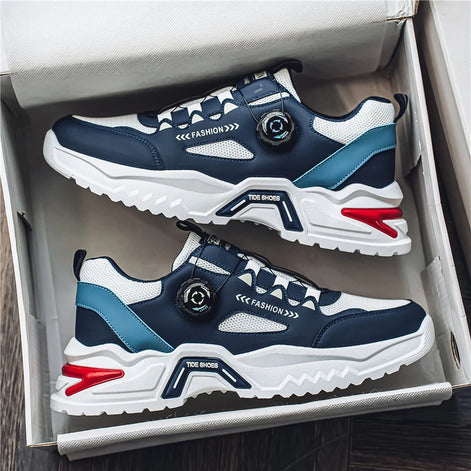Rovento Herren Sneakers mit Drehverschluss und Mesh