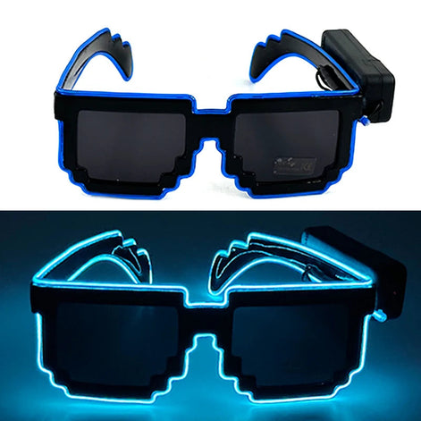 LED Leuchtbrille mit EL-Beleuchtung für Partys und Festivals – Lumivox