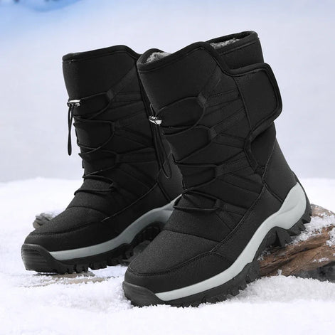 Unisex Winterstiefel mit Plüschfutter und elastischem Verschluss Elvarox