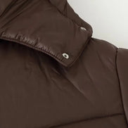 Damen Steppjacke mit Kapuze, Oversized-Passform und Reißverschluss – Quilvara
