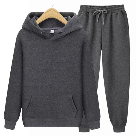 Damen Jogginganzug 2-teilig mit Kapuzenpullover und Streifendetails – Velmirae