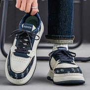 Herren Plateau Sneakers mit Schnürung und Sternenmuster – Starvello