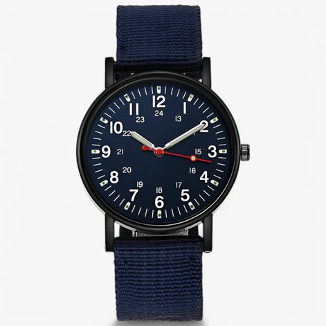 Herren Quarzuhr mit analogem Zifferblatt und Nylonarmband Corvellan