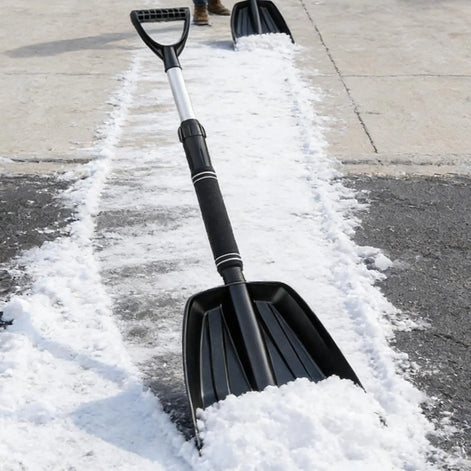 Kompakte Schneeschaufel mit Teleskopstiel und D-Griff Calvexo