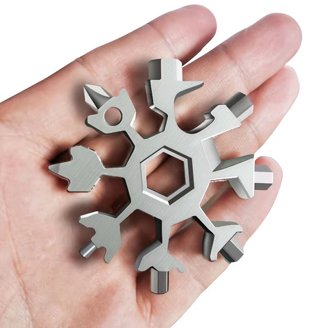 18-in-1 Multifunktionsschlüssel in Schneeflockenform – Hexavaro