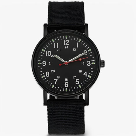 Herren Quarzuhr mit analogem Zifferblatt und Nylonarmband Corvellan