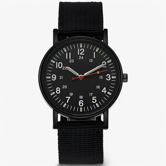 Herren Quarzuhr mit analogem Zifferblatt und Nylonarmband Corvellan