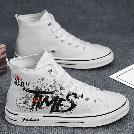 Solvire Herren Canvas High-Top Sneaker mit Schnürung