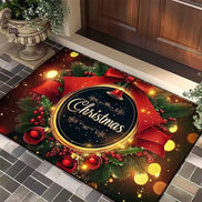 FestivaDoor Weihnachts-Fußmatte – Rutschfeste Polyester-Matte mit saisonalem Motiv