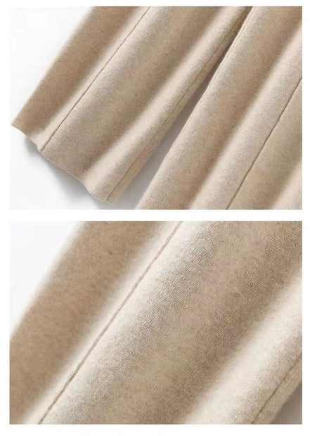 Veloria Wollhose – Hoch taillierte Strickhose