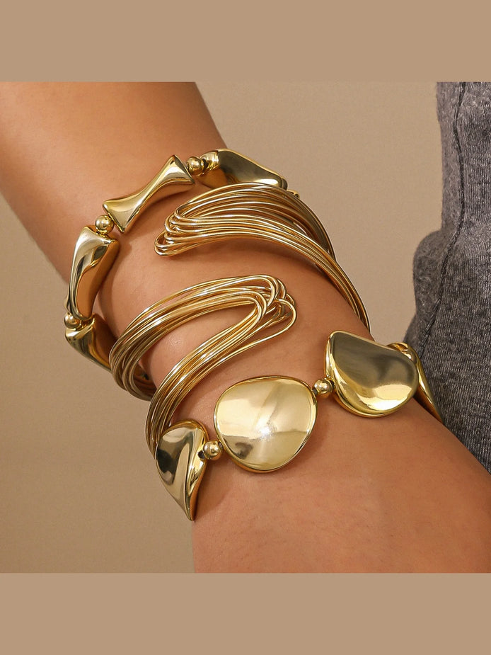 Aurelia Damen Armreif-Set mit Drei Offenen Armreifen