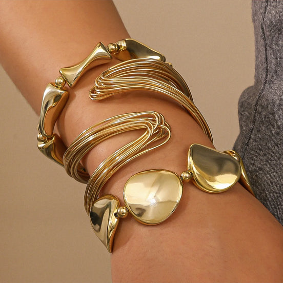 Aurelia Damen Armreif-Set mit Drei Offenen Armreifen