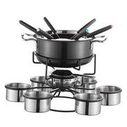 Culvion Fondue-Set – Edelstahl-Schmelztopf mit Teelichtbetrieb