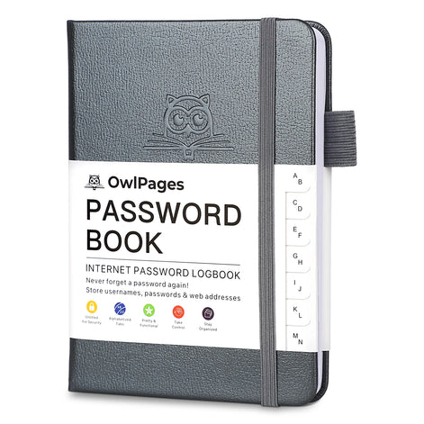 Securelia Passwortbuch mit alphabetischen Registern und Hardcover