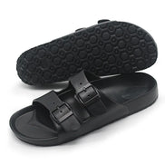 Norvella Unisex Slides mit Schnalle und flachem Design