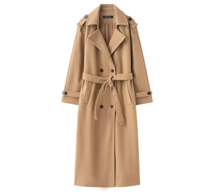 Damen Trenchcoat mit Doppelknopfleiste und Gürtel – Valessa