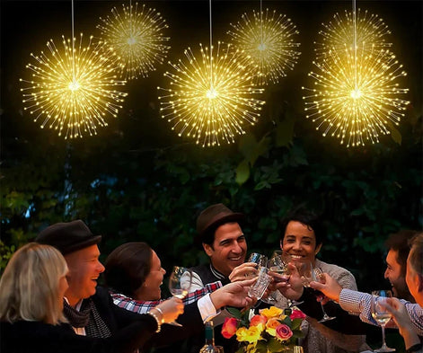 Solar LED Gartenbeleuchtung mit Feuerwerk-Effekt, 240 LEDs und Fernbedienung – Solvenza