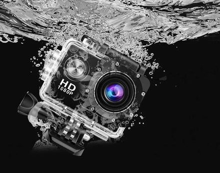 AquaView 720 Action Camera – Sportkamera mit 2.0" Bildschirm und Unterwassergehäuse