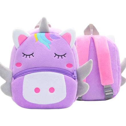Kinder-Rucksack aus Plüsch mit Tiermotiv