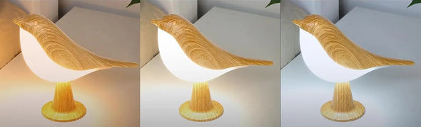 Lunavo LED-Tischlampe – Vogel-Nachtlicht mit Touch-Steuerung