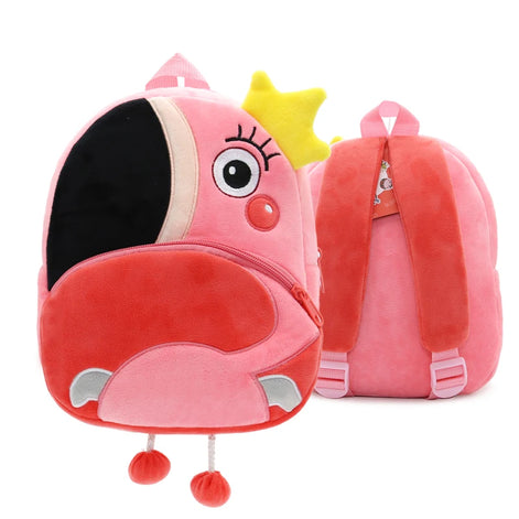 Kinder-Rucksack aus Plüsch mit Tiermotiv