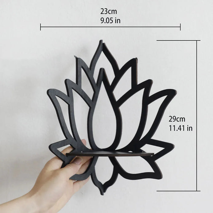 Lotus wandregal für Wandmontage aus Holz