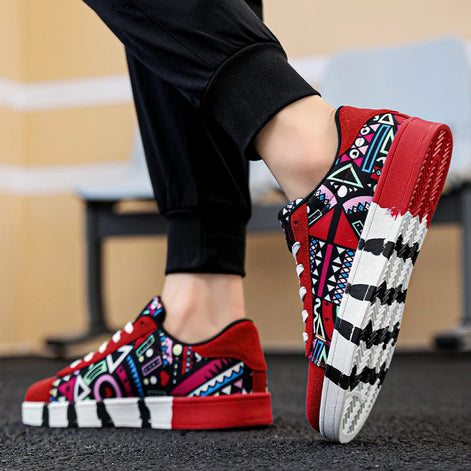 Karvion Unisex Canvas Sneakers mit Schnürung