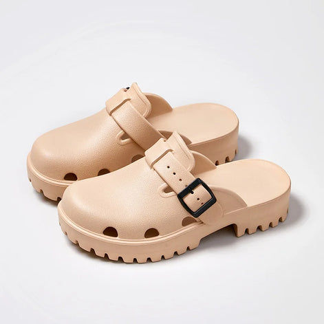 Marvella Damen Plateau-Sandalen mit Schnallenverschluss