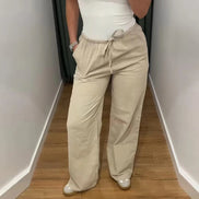Velmira Damen Weite Sommerhose mit Hoher Taille und Lockerem Schnitt