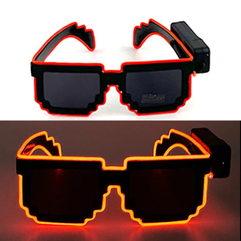 LED Leuchtbrille mit EL-Beleuchtung für Partys und Festivals – Lumivox