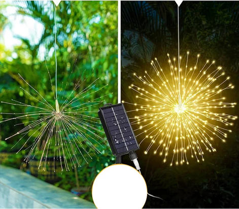 Solar LED Gartenbeleuchtung mit Feuerwerk-Effekt, 240 LEDs und Fernbedienung – Solvenza