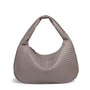 Geflochtene Damen Schultertasche aus Kunstleder – Velmira