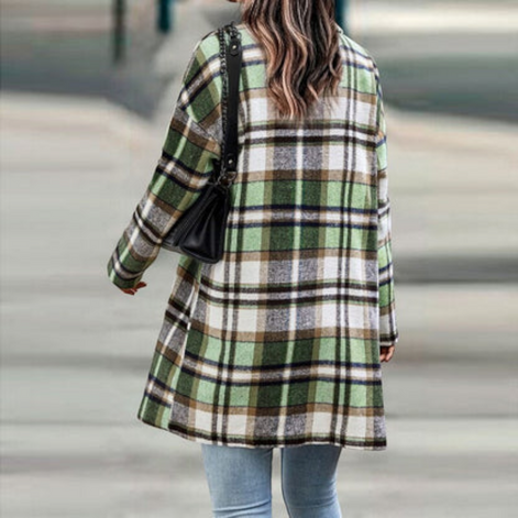 Damen Jacke mit Umlegekragen und Knopfleiste – Veloura