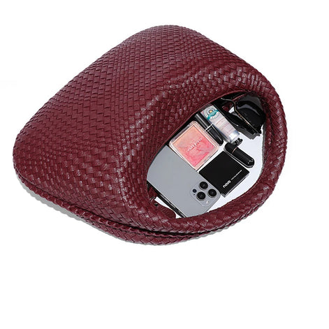 Geflochtene Damen Schultertasche aus Kunstleder – Velmira