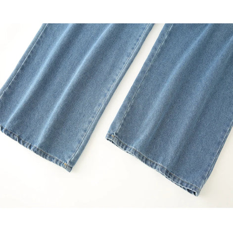 Damen Wide-Leg-Jeans mit hoher Taille und lockerer Passform – Lunessa