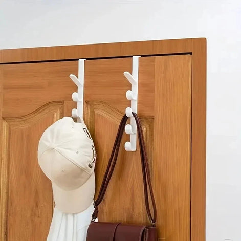 Doorlix Türhakenleiste mit 5 Haken für Kleidung und Taschen
