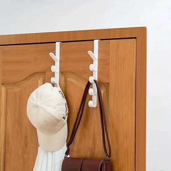 Doorlix Türhakenleiste mit 5 Haken für Kleidung und Taschen