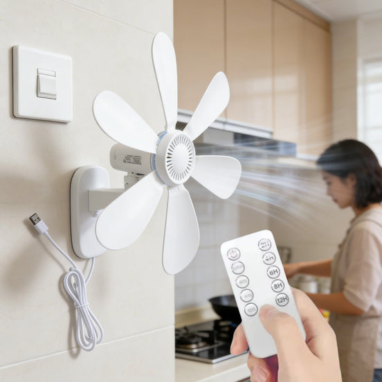 USB-Wandventilator mit Fernbedienung und Timer – AeroLinea