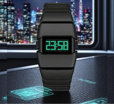 Digitale Herren-Sportuhr mit LED-Display und Kalenderfunktion – Voltrex