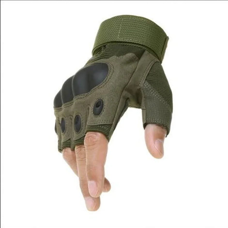 Griprex Half-Finger Sporthandschuhe aus Baumwolle und Synthetikleder