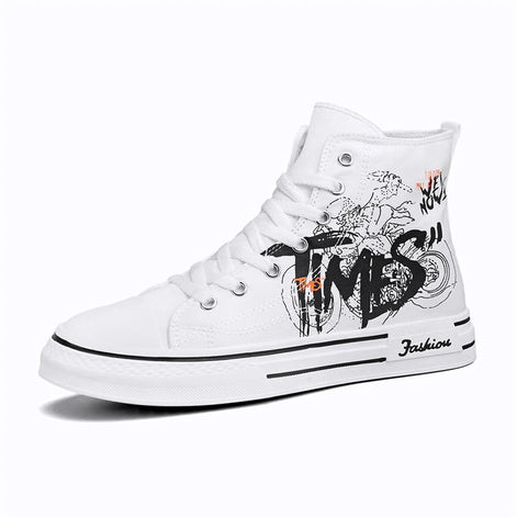 Solvire Herren Canvas High-Top Sneaker mit Schnürung
