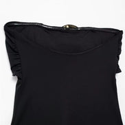 Schulterfreier Damen-Body mit Schleifendetail – Veloura