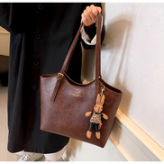 Azaloria Damen Shopper mit großem Innenfach und Doppelgriffen