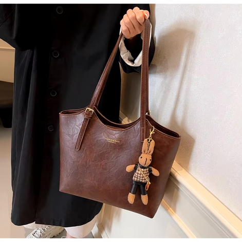 Azaloria Damen Shopper mit großem Innenfach und Doppelgriffen