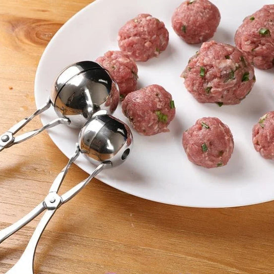Culina Fleischklößchenformer – Edelstahl-Küchenzange für Fleisch- und Reisbällchen